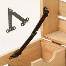 4pcs Folding Lid Support Hinges, Bronze Color Lid Support Hinges, Lid Support Hinges, Suitable For Furniture, Cabinets, Wooden Boxes And Jewelry Boxes Display Support - Multicolor - View 2