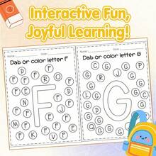 ABC Alphabet Learning & Phonics Practice Notebooks, Letter Recognition, Beginning Sounds, Letter Sound Identification, Picture Matching, Dab & Color Activities, Early Reading Skills, English Learning Activities, Home Classroom Back To School Supplies - ABC & Phonics Practice - View 11