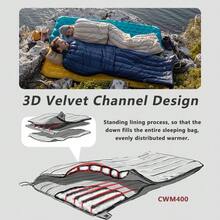 Naturehike CW400 Envelope Down Sleeping Bag, Portable Storage, Water-Resistant, Connectable, Outdoor Camping - Multicolor - View 4