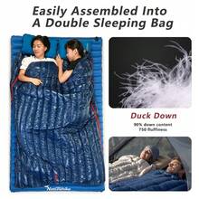 Naturehike CW400 Envelope Down Sleeping Bag, Portable Storage, Water-Resistant, Connectable, Outdoor Camping - Multicolor - View 3