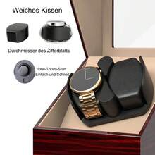Watch Winder Box With Easy Open Hinge Cover 2 Modes Mechanical Watch Shaker Automatic Winding Rotating Display Case Storage Box Ideal Gift - A - View 3