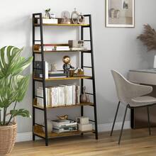 Industriële schuine boekenkast met 5 planken, 70L x 35B x 150H cm - A - Bekijken 4