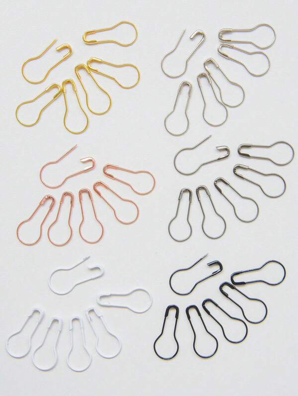320pcs Gourd-Shaped Safety Pins, Pear-Shaped Gourd Pins, Ball-Shaped Pins Suitable For DIY Crafts, Sewing, Knitting Markers And Clothing Labels