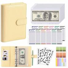 A6 Colorful Budget Binder, 6-Ring, 8 Zipper Envelopes, 2 Stickers, All-In-One Notebook Wallet, Cash Management Storage Organizer - A - View 15