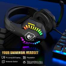 ATTACK SHARK Wired Rainbow LED Backlit Keyboard & Mouse, Headphones With Microphone, Gaming Mouse & Mouse Pad, Compatible With PC, Xbox And PS4 - View 7
