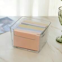 2pcs/4pcs Transparent Acrylic Storage Boxes, Desktop Organizer, Open Small Storage Bins, Makeup Stationery Miscellaneous Items Organizer, Vanity Drawer Divider Storage Baskets - Square - View 8