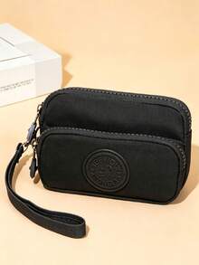 Vintage Nylon Triple Zipper Coin Purse, Card Holder, Multi-Functional Wallet With Three-Layer Zipper Compartments For Organized Storage Of Cash, Bank Cards And Coins, Suitable For Daily Commute, Vacation/Valentine's Day/Halloween Gift - Multicolor - View 7