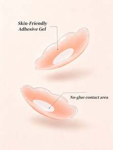 2/10/30/50pcs Thin Self-Adhesive Silicone Nipple Covers, Sweat-Proof Reusable Invisible Seamless Pads, Suitable For Tank Tops And Bikinis - Multicolor - View 3