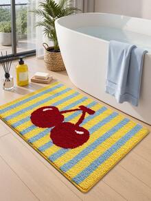 1PC Bathroom Mats Rugs Flocking Fluffy Underfoot Fruit Pattern Rug Bath Mat TPR Backing Non-Slip For Kitchen,Outdoor, Indoor, Runner Corridor, Bedroom, Living Room, Beside Throw Rugs Washable Rugs Easy Clean For Bathroom Fall Decor - Multicolor - View 4
