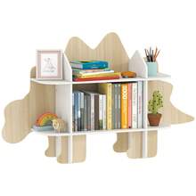 Kinderboekenkast, opbergmeubel voor speelgoed en boeken, 6 vakken, 120x28x72,2 cm, naturel hout - A - Bekijken 1