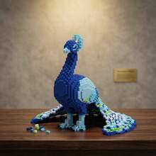 5000pcs Peacock Building Toy DIY Decoration, Home Decor, Suitable For 14+ Years Old Holiday Gift, ABS Material, Christmas And Halloween Special Holiday Gift, Holiday Decoration, Christmas Ornament, Holiday Atmosphere, Decorative Display, Creative Design, Durable Structure, Large Structure, Assembly Kit, Collection Display, Gamer - Multicolor - View 5