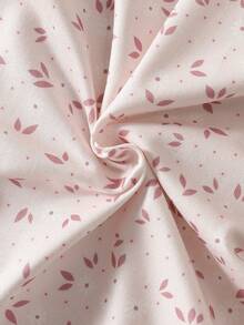 3 Sets Newborn Baby Girl Cute Light Pink Ditsy Floral Long Sleeve Romper Outfit, Soft And Comfortable, Suitable For Autumn School Wear - Baby Pink - View 9