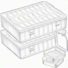 Bead Storage Box, Small Transparent Plastic Storage Box With Hinged Lid And Labels, Craft Storage Box For Bracelets, Jewelry, Diamonds, Clay Beads, Screws, Seeds, Small Parts Mini Box - Multicolor - View 4
