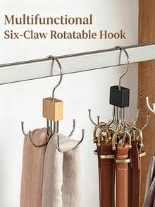 3pcs/2pcs/1pc 360° Rotatable Belt Hanger, Space-Saving Multifunctional Closet Organizer, Suitable For Belts, Bras, Ties, Scarves, Tank Tops And Wallets, Ultimate Accessory Storage Solution, Perfect Choice For Birthday, Wedding, Party, Perfect Gift For Colleagues, Friends And Family, Back To School - Hook Up - View 3