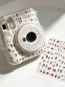 1 Set Art Series Decorative Stickers, Dual Pattern Combination Set, Suitable For Various Smooth Surfaces, Can Decorate Phone, Camera, Instant Camera, Hair Dryer, Water Cup, Computer, Tissue Box, Easily Create Personalized Appearance - Sticker - View 3