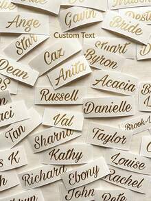1pc Personalized Customized Name/Photo Label Sticker, 3-6 Inch Label, Name Decal, Photo Sticker, Customized Decal Sticker, Name Sticker, Date Sticker, Handmade, Handwritten Style, Wedding Sticker, Customizable Holographic Name Sticker Wedding Favor - Multicolor - View 4