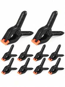 12pcs Plastic Spring Clamps With Non‑Slip Rubber Tips, Heavy Duty Grip Clip For Balloon Arch, Photography Backdrop, Woodworking, Craft Projects, Multipurpose Small A Clips For Party Decorations And DIY Handmade Use[6/1pc] - Multiple Styles - View 3