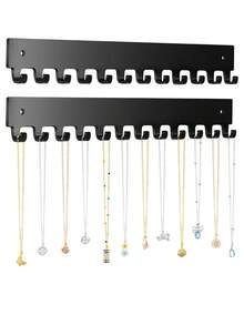 Giá treo vòng cổ gắn tường bằng acrylic – Kệ sắp xếp trang sức với 12 móc; Móc treo vòng cổ gắn tường cho phụ nữ và bé gái - Xem 16