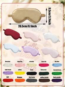 Personalized Sleep Mask, Bridesmaid Invitation Gift, Customized Chenille Name Eye Mask, Bachelorette Party Favor, Spa Pajama Party Bridesmaid Gift - Multicolor - View 6