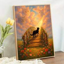 1PC DIY 5D Diamond Painting Kit Cat Pattern - Round Full Diamond Art Mosaic Craft, Home Wall Decor, Unframed - No Frame - View 4