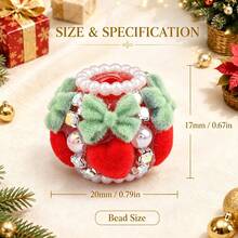 2/4 buah Manik-manik Akrilik Bunga Hati Berbulu untuk Natal, Cocok untuk Aksesori Dekorasi Natal - Manik-manik Natal - View 2
