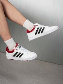 Adidas Men's HOOPS CLASSIC 2026 Summer New Retro Color-Block Casual Sports Sneakers KI1061 - White/Black/Red - View 2