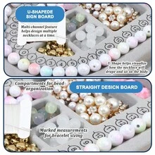 KLONKEE 2pcs/3pcs Beaded Tray DIY Beaded Design Plate, Used For Making Bracelets And Necklaces, Shape Measurement DIY Tool Jewelry Tray Design - Beaded Plate - View 5
