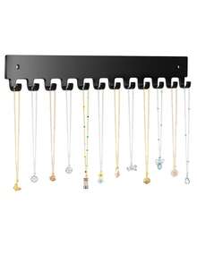 Self-Adhesive Necklace Holder – A Wall-Mounted Jewelry Organizer Suitable For Necklaces, Earrings, Rings, And Bracelets; No Drilling Required, Saving Space; 1/2 Packs. - View 10