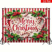 1pc 2D Christmas Celebration Festive Atmosphere Decoration Polyester Backdrop, Durable And Washable Wall Banner, Room Photography Background, Photo Backdrop, Celebration Decor, No Power Required - Merry Christmas Eve - View 8