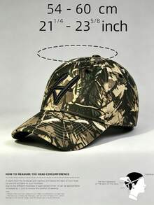 1 Pc Camouflage H Embroidery Hats For Men - Adjustable Hats, UV Protection Sun Hat, Ideal For Hiking, Mountaineering, Travel, And Outdoor Activities - Camouflage - View 10