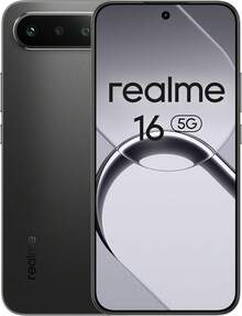 Realme 16 5G 智慧型手機 6550mAh 電池，6GB RAM 256GB ROM/8GB RAM 256GB ROM，AMOLED 螢幕 120Hz，60W 快充，IP69 防水，Android 16，不含適配器 - 黑色 - 查看 3