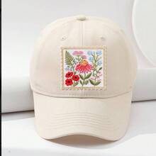 1Pc Wildflower Embroidery Patch, Botanical Flower Patch, Vintage Floral Garden Embroidered Badge For Jacket Backpack Hat Nature Decor - A - View 5