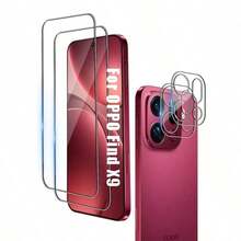 2+2pcs Set Compatible With OPPO Reno16 Pro/Reno16/Reno16 F, Find X9 Ultra/Find X9 Pro/Find X9s/Find X9, Reno15 Pro Max/Reno15 Pro/Reno15/Reno15 F, Reno14 F, Reno13/Reno13 F, Find X8 Pro/Find X8, A6 Pro Curved High Definition Tempered Glass Screen Protector Transparent Phone Screen Protector Supports Fingerprint Unlock 3D High Definition Lens Protector - Clear - View 22