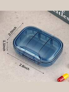 1pc Mini Portable Sealed Silicone Pill Box, Portable Weekly Pill Organizer, Ultra-Small 3-Compartment Dust-Proof Pill Storage Box, Dust-Proof And Moisture-Proof Medicine Storage Organizer, Suitable For Daily Medication, Travel Or Home Use, Travel Essential - Multicolor - View 11