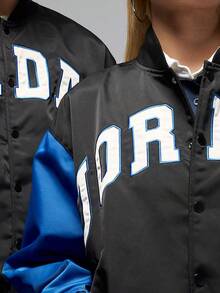 Nike/JORDAN Men's Authentic Sporty Patchwork Woven College Style Jacket HV0100-010 - HV0100-010 - View 5