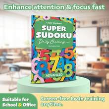 Portable Super Sudoku Logic Workout Notebooks, Daily Number Puzzle Challenge For Brain Training, Focus, Reasoning And Relaxation, Beginner To Challenge Levels, Travel-Friendly Size - Sudoku Difficulty Level - View 9