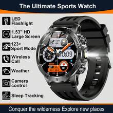 JIAYAOO Men's Smart Watch With Compass, 1.53-Inch HD Display, Bluetooth Calling, IPX8 Waterproof, SOS Night Light LED Flashlight, 100+ Sports Modes, Fitness Activity Tracker, Ideal Gift For Family And Friends - View 11