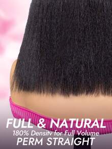 ISEE Women's 3-In-1 Half Wig, Human Hair, Curly/Straight/Curly-Straight, InvisiFit Band, 180% Density, 12-16 Inch Bob, Flexible Fit, Glue-Free Wear, Suitable For Beginners Daily Use - SNatural - View 7