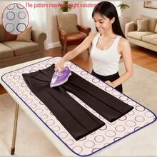 1pc Foldable Ironing Pad Heat-Resistant Ironing Board Waterproof Anti-Slip Hanging Soft Mat For Home Bedding Clothing Travel Portable Lightweight Space-Saving Ideal Gift - Multicolor - View 9