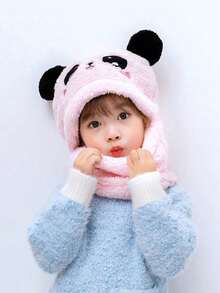 Children's Hat, Autumn And Winter Style, Unisex, Ear-Covering Hat And Scarf In One, Super Cute, Baby Ear-Covering Windproof Cotton Hat. - Multicolor - View 8