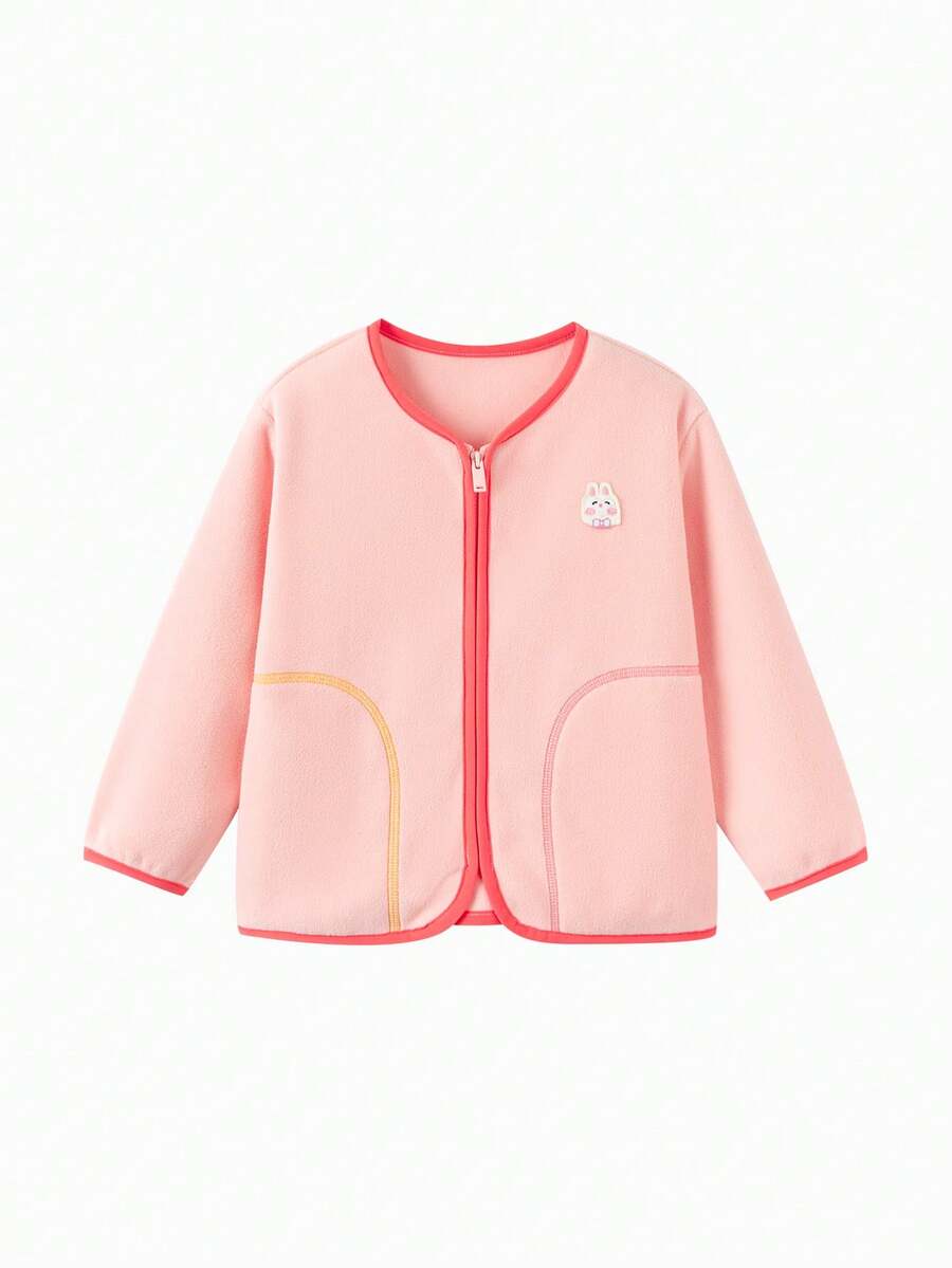 Balabala Cozy Fleece Tween Girl Jacket Warm Inner & Outdoor Outer Top For Boys & Girls Autumn Winter - Red Hue - View 1