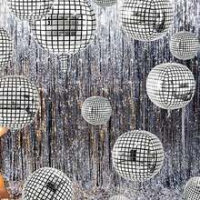 5/10/20pcs [10 Inch, 18 Inch, 22 Inch] Silver Disco Theme Balloons, Christmas Decoration, Inflatable Supplies, Suitable For Birthday Party, Anniversary And Celebration Backdrop - Multicolor - View 11