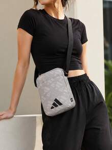 Adidas Unisex Outdoor Sports Casual Crossbody Bag LIN MONO 26 Summer New Printed Small Shoulder Bag JG5871 - Black/Track Grey - View 1