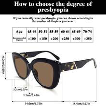 1pc Large Frame Cat Eye Tea Lens Reading Glasses, Featuring Leopard Print Design, High-Quality Tea Lens For Fashionable And Comfortable Wear, Suitable For Men And Women Daily Reading - Black - View 4