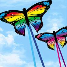 Colorful Butterfly Kite, Light Wind Easy Fly, Romantic Outdoor Gift For Her & Couples - Multicolor - View 2