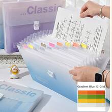 Multi-Pocket Expanding File Folder With Elastic String Closure, A4 A5 A6 Size Document Organizer, Paper Receipt Classification Storage Portfolio, Student Office Stationery Accordion Bag 13 Layers With Multiple Specifications Available - Accordion Bag - View 14