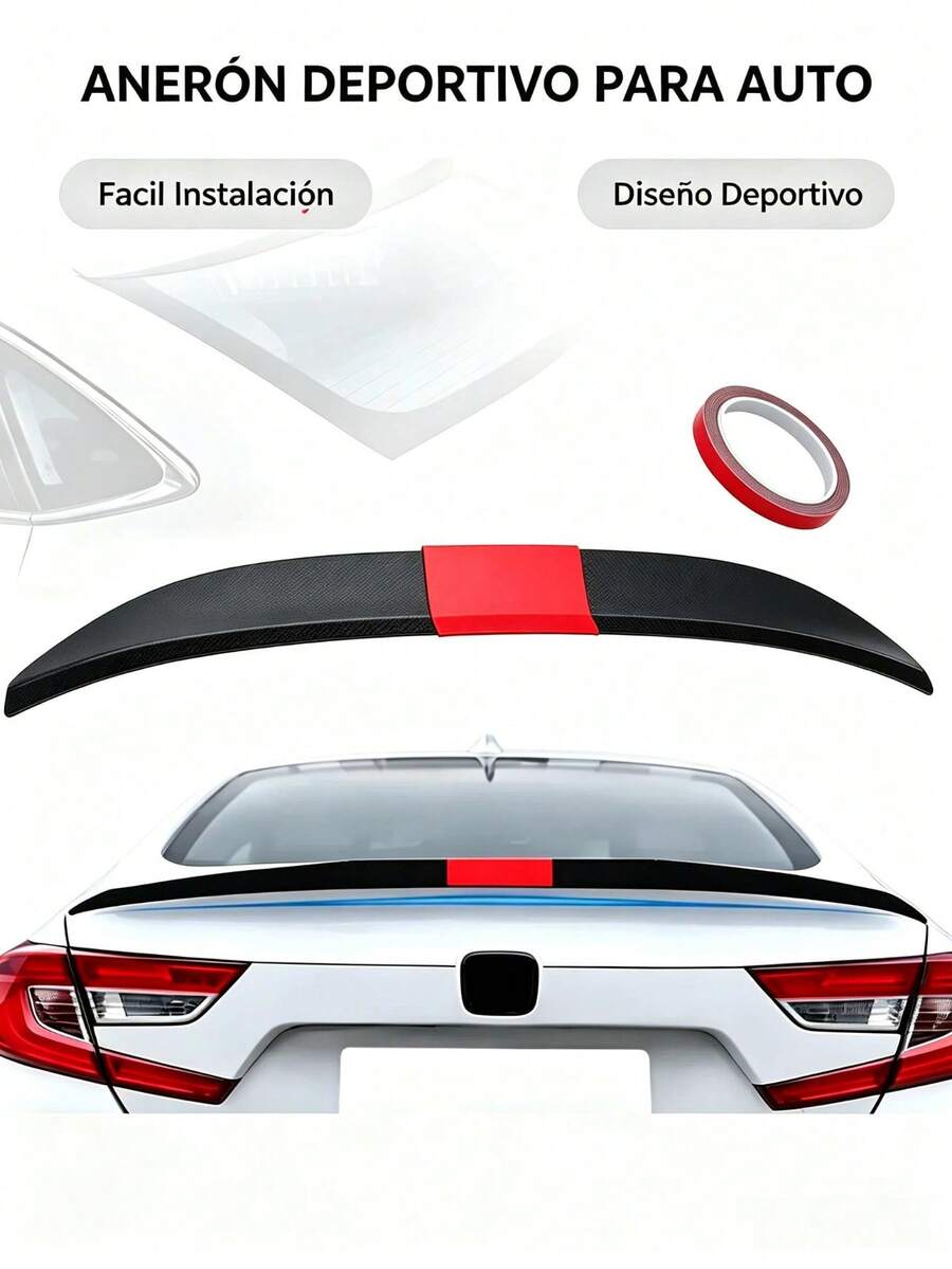 MEFENY Universal Sport Adjustable Ducktail Splitter Spoiler, Adjustable ABS Trunk Spoiler, DIY Car Modification Accessories, Suitable For Small Cars