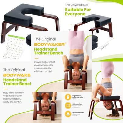 Yoga Headstand Bench, Stand Yoga Chair For Balance Training, Core Strength Building,  Chair For Relaxation, Handstand Trainer Inversion Chair For Home Gym