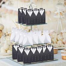 100pcs Gift Boxes, Wedding Dress And Tuxedo Gift Boxes, Most Popular Shower Wedding Party Boxes With Ribbon, Holiday Party Wedding Party Gift Boxes, Wedding Gift Boxes, Bachelorette Party Gift Boxes, Christmas, Halloween Gift Boxes - A - View 12