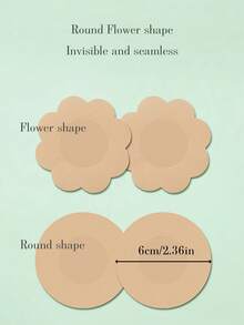 50pcs New Extra Large Invisible Non-Slip Lift-Up Breast Tape, Suitable For Large Breasts, Anti-Glare, Prevent Breast Sagging, Disposable Elastic Non-Woven Fabric Nipple Covers - / - View 7
